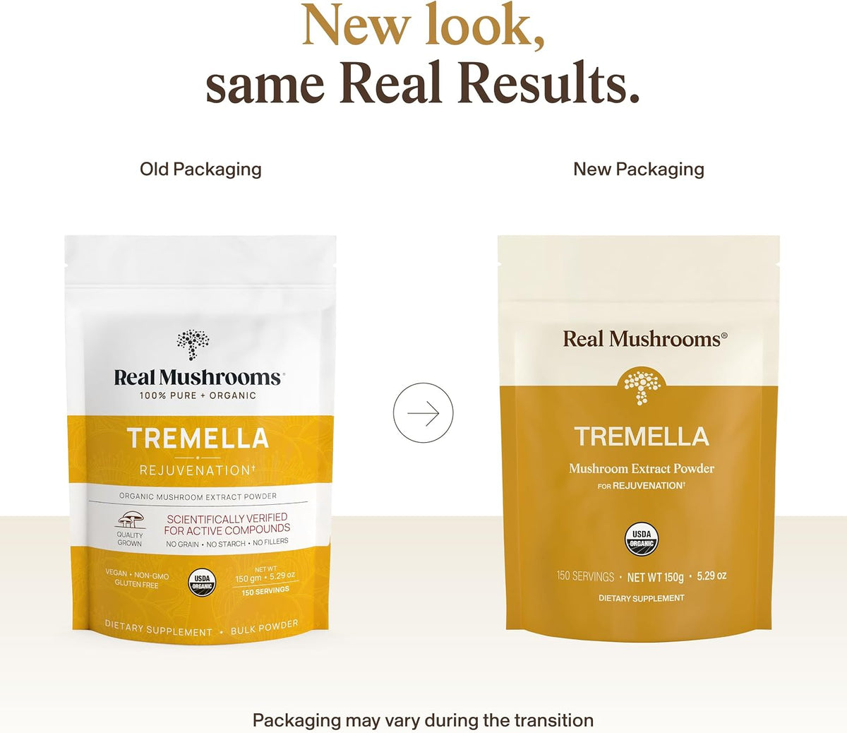 Real Mushrooms Tremella Mushroom Powder – Organic Tremella Extract from Fruiting Body – for Daily Wellness Routine – Vegan, Non-GMO, No Fillers – 150 Servings Mushroom Blend Supplements