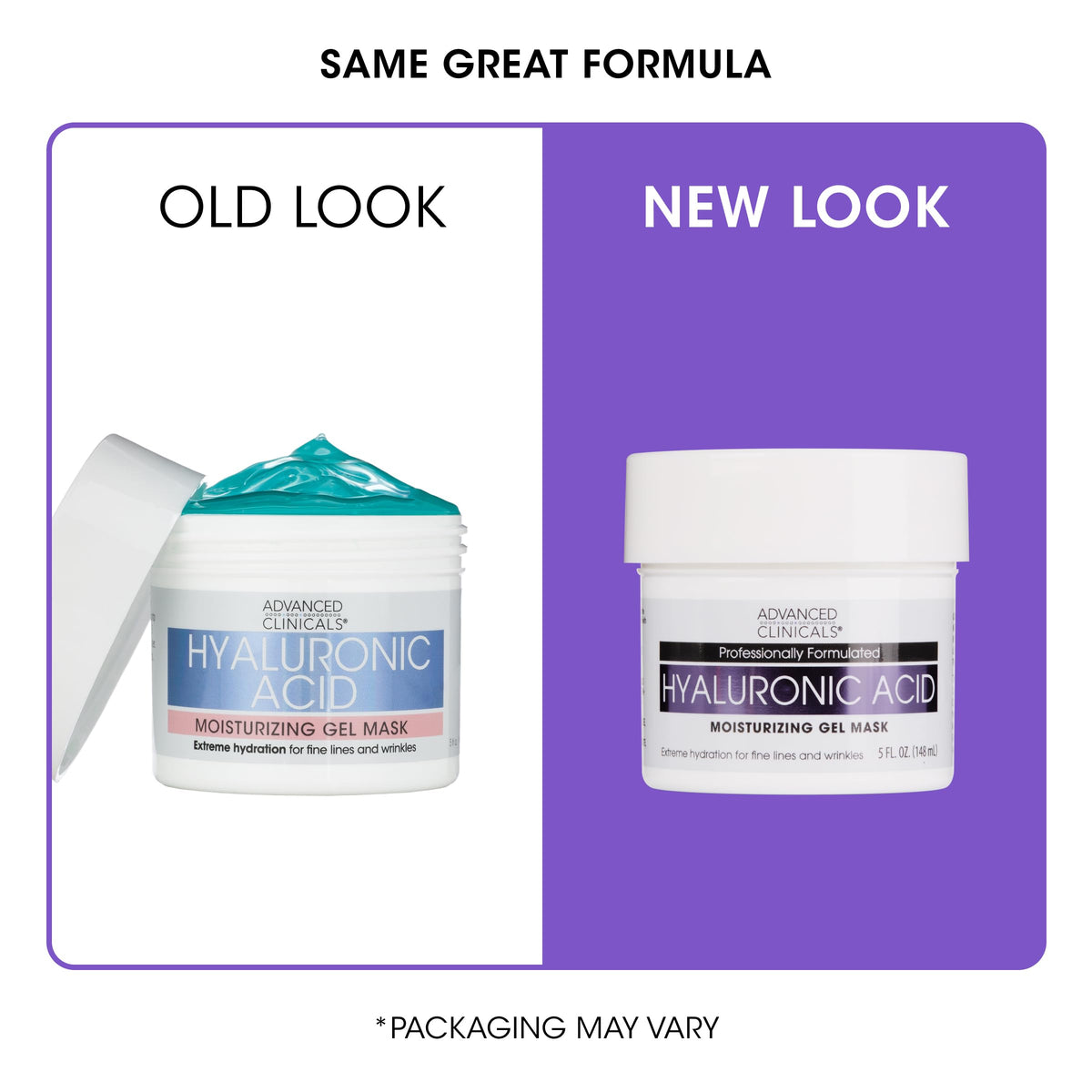 Suplement ​Advanced Clinicals Hyaluronic Acid Gel Facial Mask Skin Care Treatment, Brightening, Hydrating Anti Aging Face Mask & Moisturizer Helps Transform Dry Skin W/Collagen - VelvetGlow USA
