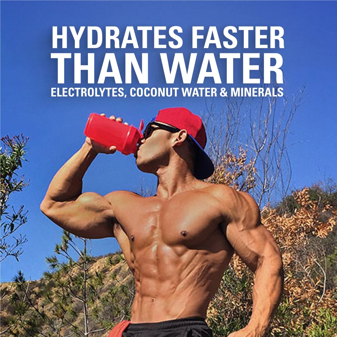 EHP Labs Hydreau Electrolytes Powder No Sugar - Hydration Powder for Endurance & Energy - Electrolyte Powder for Men & Women - Sugar Free Electrolytes - Kiwi Strawberry (40 Serves)