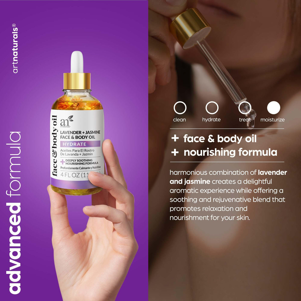 Artnaturals Rose & Vitamin E Face Oil, 4 oz