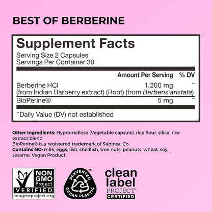 HUM Best of Berberine Supplement Flatter Me Fiber Supplement