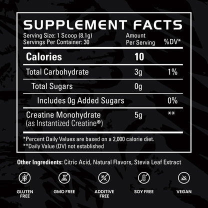 Gains in Bulk Instantized Creatine Monohydrate, Unflavored, 100 Servings