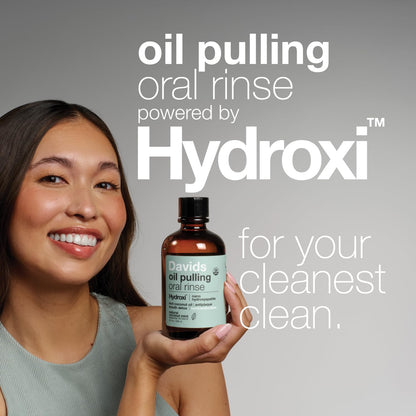 Davids Nano Hydroxyapatite Oil Pulling Oral Rinse Mouthwash, 100% MCT Coconut Oil, Promotes Teeth and Gum Health, Natural Whitening, Essential Oils