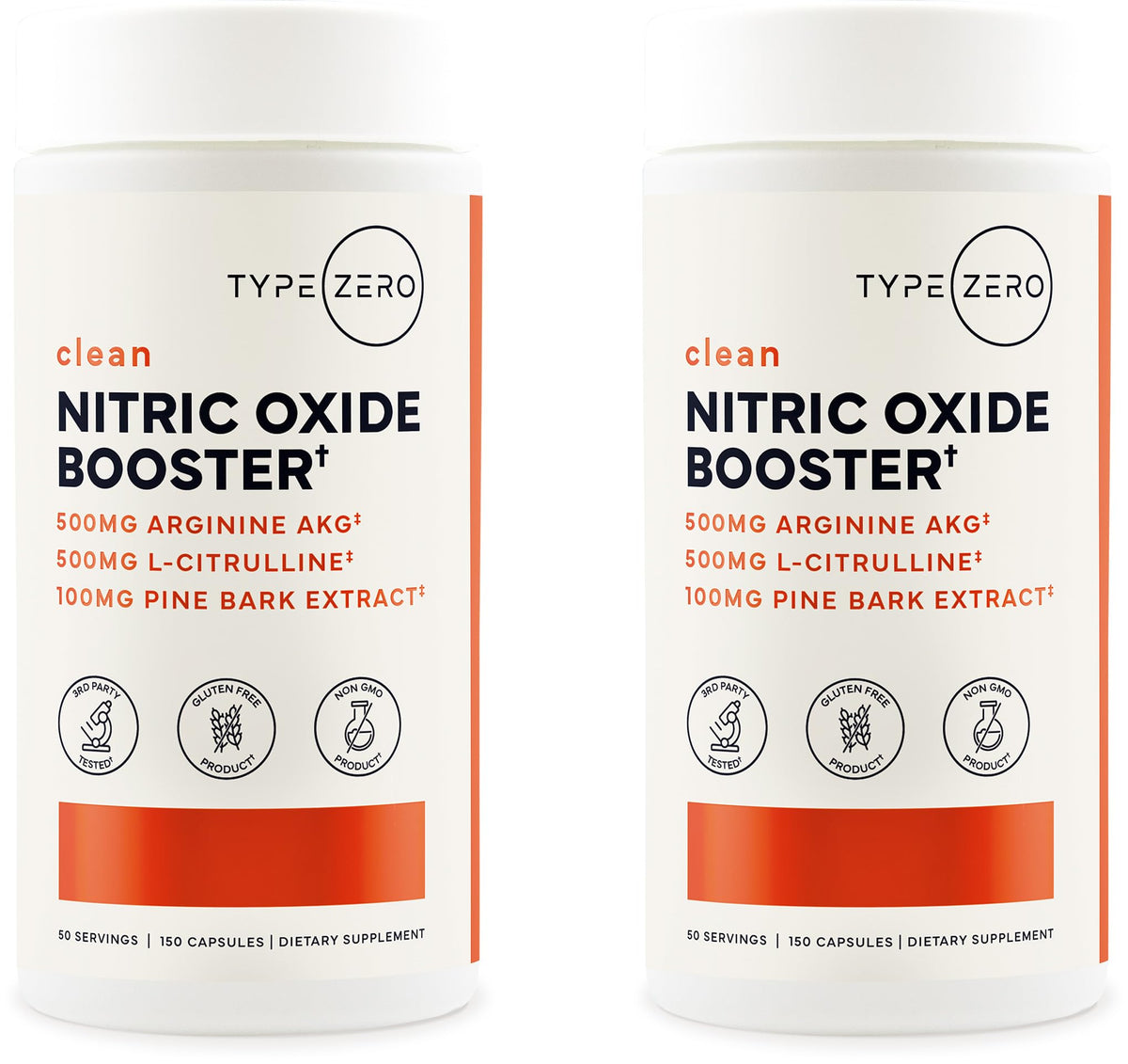 Type Zero Nitric Oxide 6X Booster, 150 Veggie Capsules, Natural Supplement | Beetroot, Arginine AKG, Citrulline, Pine Bark, Garlic & Vitamin C, Nitrous Oxide