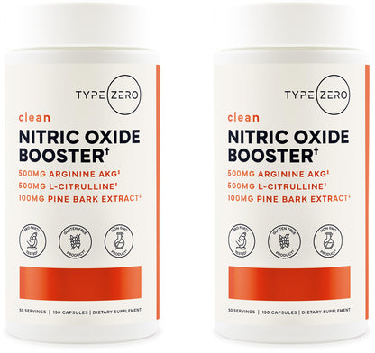 Type Zero Nitric Oxide 6X Booster, 150 Veggie Capsules, Natural Supplement | Beetroot, Arginine AKG, Citrulline, Pine Bark, Garlic & Vitamin C, Nitrous Oxide