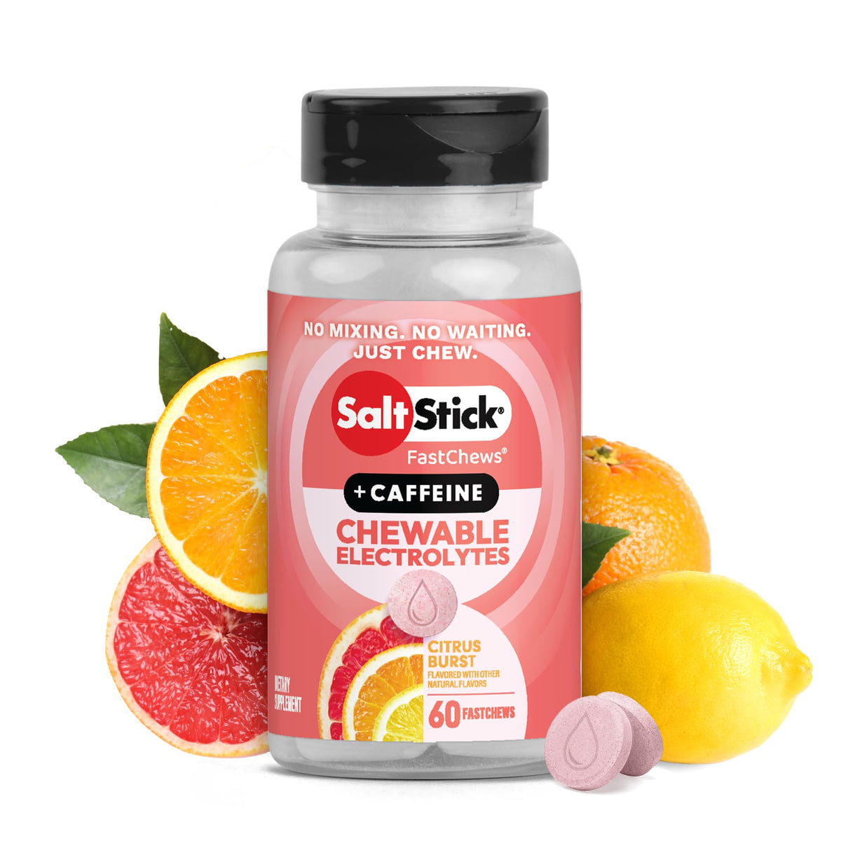 SaltStick High Sodium Electrolyte FastChews - Mixed Berry, 60 Tablets