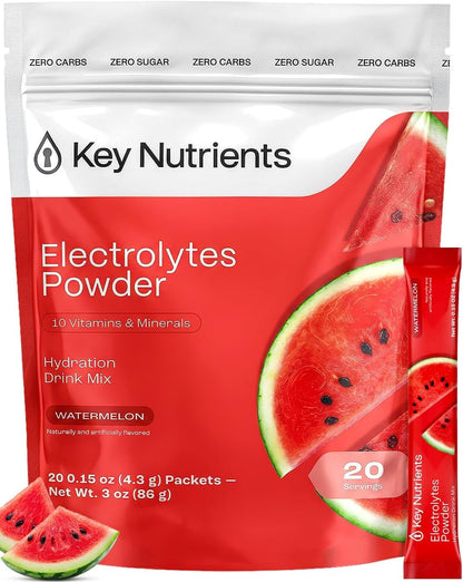 KEY NUTRIENTS Multivitamin Electrolyte Packets, No Sugar Variety Pack, 10Ct