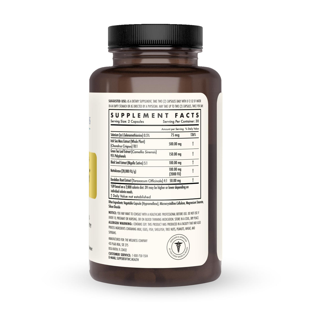 Spike Support – Nattokinase, Dandelion Root, Black Seed, Daily Detox, 120ct