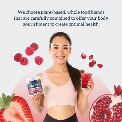 Organifi Red Juice - Energy Powder Reduces Afternoon Crashes and Boosts Digestion and Immune System, 30 Servings
