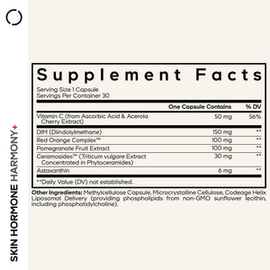 Codeage Skin Hormone Harmony+ Supplement – Skin Hair Support with Ceramosides, Red Orange Complex, Diindolylmethane, Astaxanthin, Vitamin C Ascorbic Acid, Liposomal Delivery – Non-GMO – 30 Capsules CodeageBuy Supplements Australia