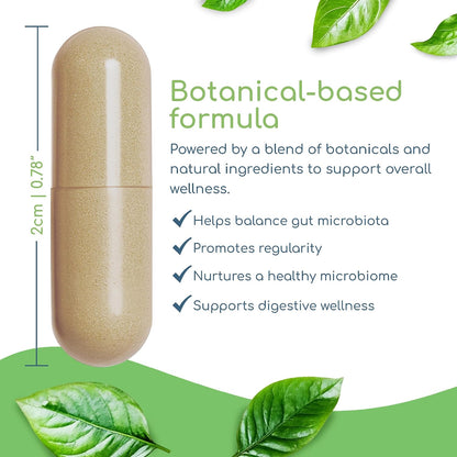 Microbiome Balance – Gut Health Supplement for Women and Men with Monolaurin & Caprylic Acid – Supports Digestive Wellness & Healthy Gut Environment – 120 Capsules