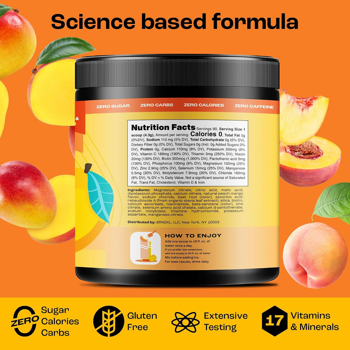 KEY NUTRIENTS Hydration & Energy Electrolyte Bundle – Electrolyte Tablets & Tropical Peach Mango Multivitamin Powder, Sugar-Free