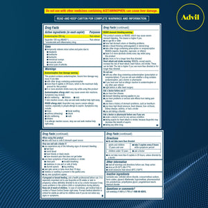 Advil Dual Action Coated Caplets, 125 Mg Ibuprofen and 250 Mg Acetaminophen per Dose (2 Dose Equivalent) for 8 Hour Pain Relief - 216 Count Advil buy supplements Au