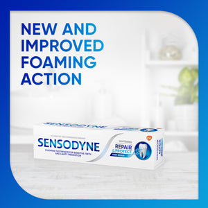Suplement ​Sensodyne Repair and Protect Whitening Toothpaste, Toothpaste for Sensitive Teeth and Cavity Prevention, 3.4 oz (Pack of 2) - VelvetGlow USA