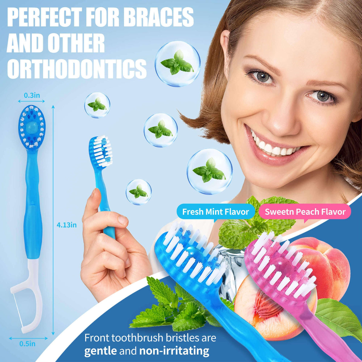 Suplement ​36 Pack Mini Disposable Toothbrushes – 5-in-1 Prepasted Travel Toothbrush with Toothpaste Floss & Pick for Hotel Camping Flight Car Guest Use - VelvetGlow USA