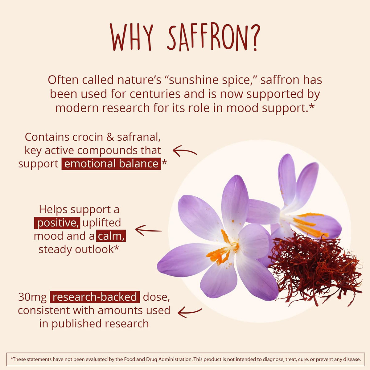 Happy Healthy Hippie Joy-Filled with Saffron Mood Support Supplement & Organic Maca Root Capsules