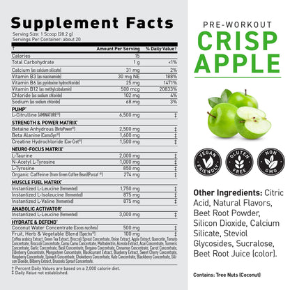 Kaged Original Pre Workout Powder | Fruit Punch | Pre-Workout with Creatine, Beta Alanine, L-Citrulline, BCAAs | 274 mg Caffeine | Pre Supplements for Men & Women | 20 Servings