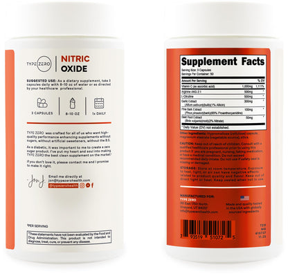 Type Zero Nitric Oxide 6X Booster, 150 Veggie Capsules, Natural Supplement | Beetroot, Arginine AKG, Citrulline, Pine Bark, Garlic & Vitamin C, Nitrous Oxide