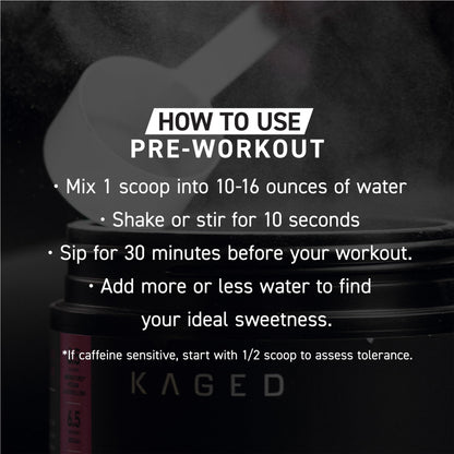 Kaged Original Pre Workout Powder | Fruit Punch | Pre-Workout with Creatine, Beta Alanine, L-Citrulline, BCAAs | 274 mg Caffeine | Pre Supplements for Men & Women | 20 Servings