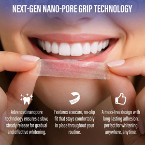 Suplement ​GuruNanda Teeth Whitening Strips Kit - 7-Day Treatment with Non-Slip, Dry Strip Technology - VelvetGlow USA