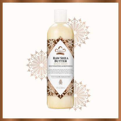 Nubian Heritage Body Wash Goats Milk and Chai Soothing & Hydrating Body Cleanser Made with Fair Trade Shea Butter, 13 oz