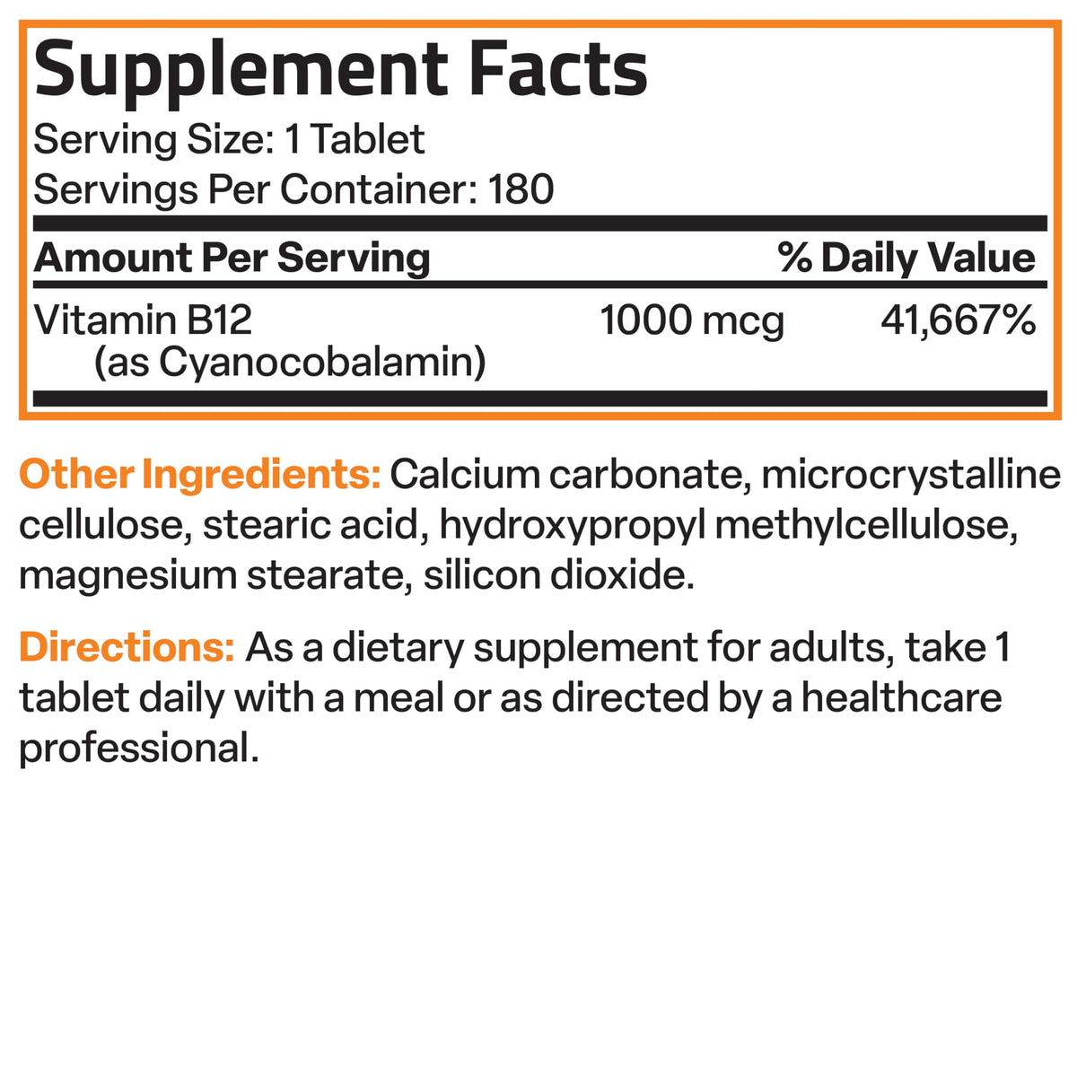 Bronson Vitamin B12 1000 mcg Sustained Release Premium Non GMO Tablets Supports Nervous System, Healthy Brain Function and Energy Production, 100 Count