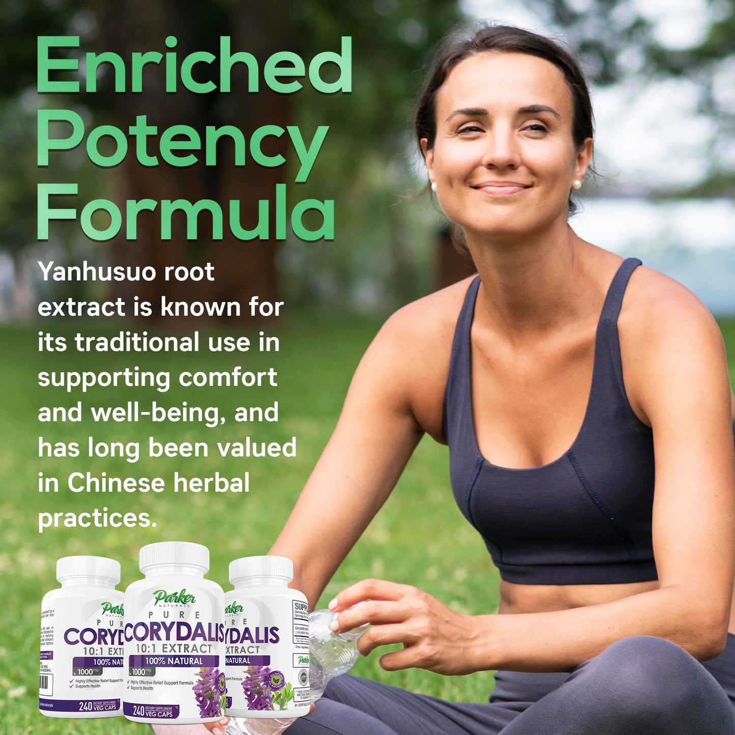 Parker Naturals Pure Corydalis Root Extract Capsule - 1000mg Strength, 10:1 Corydalis Yanhusuo Extract, Natural Relief, Long Lasting, 100% Vegetarian, 120 Servings, 240 Count Parker NaturalsBuy Supplements Australia