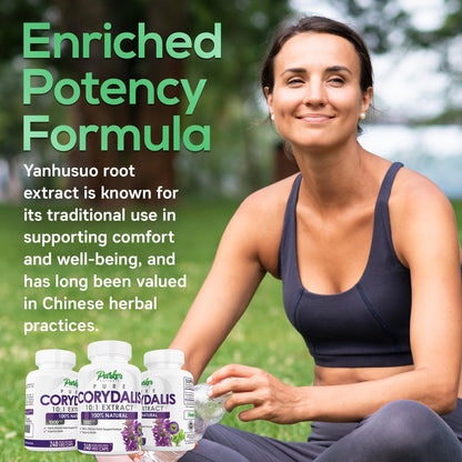 Parker Naturals Pure Corydalis Root Extract Capsule - 1000mg Strength, 10:1 Corydalis Yanhusuo Extract, Natural Relief, Long Lasting, 100% Vegetarian, 120 Servings, 240 Count Parker NaturalsBuy Supplements Australia