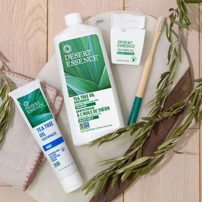 Desert Essence Tea Tree Oil Mint Toothpaste, Fluoride Free, 6.25 oz