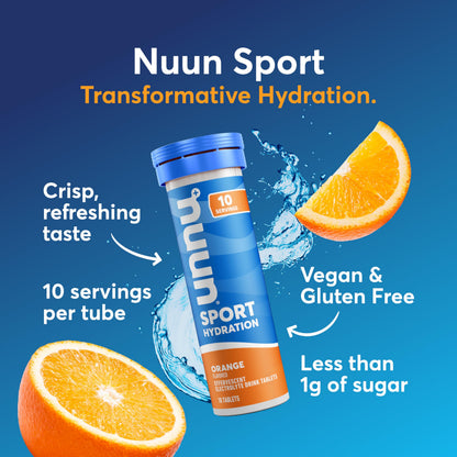 Nuun Sport Electrolyte Tablets with Magnesium, Calcium, Potassium, Chloride & Sodium, Gluten Free & Vegan,