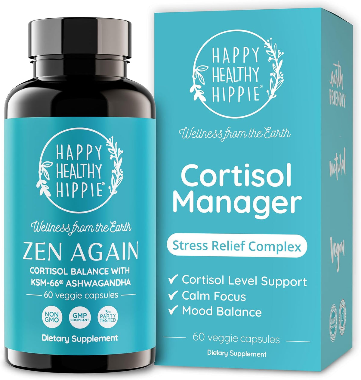 Zen Again Cortisol Supplements for Women - Stress Support Complex, 60 Ct