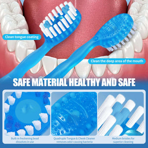 Suplement ​36 Pack Mini Disposable Toothbrushes – 5-in-1 Prepasted Travel Toothbrush with Toothpaste Floss & Pick for Hotel Camping Flight Car Guest Use - VelvetGlow USA