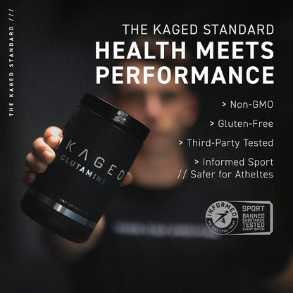 Kaged BCAA and L-Glutamine Powder Bundle – Vegan, Unflavored, Muscle Recovery Support
