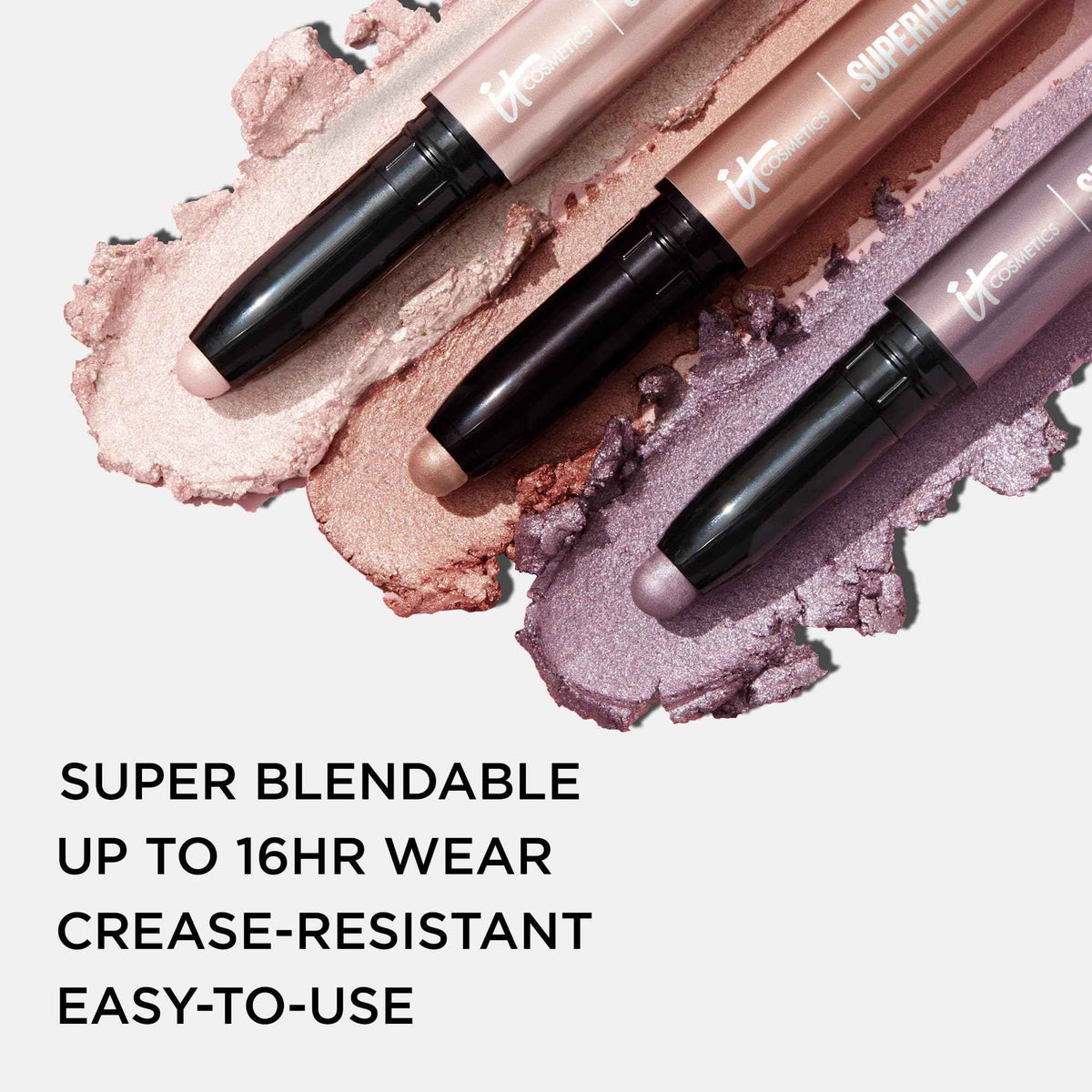 IT Cosmetics Superhero No-Tug Waterproof Eyeshadow Stick - Cream Eye Shadow with Built-In Primer - Longwear & Blendable - Suitable Eye Makeup