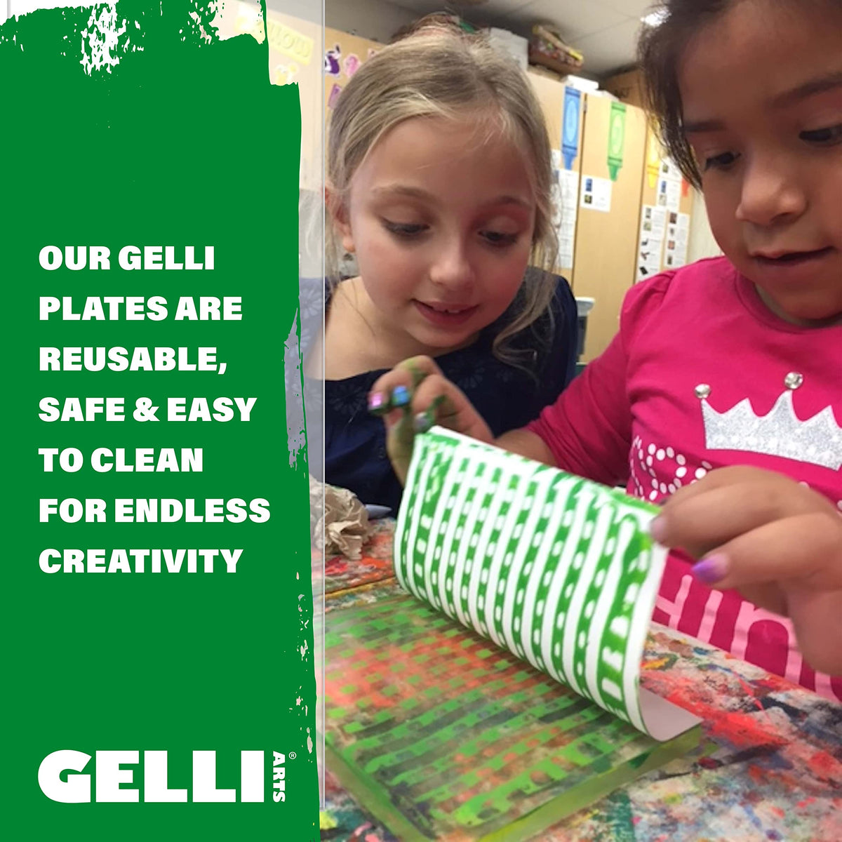 Gelli Arts 5" X 5" 10 Plates Gel Printing Plates - Gel Plate Class Pack, Reusable Printing Items, Printmaking Supplies for School, Clear Monoprinting, Items for Art Classes