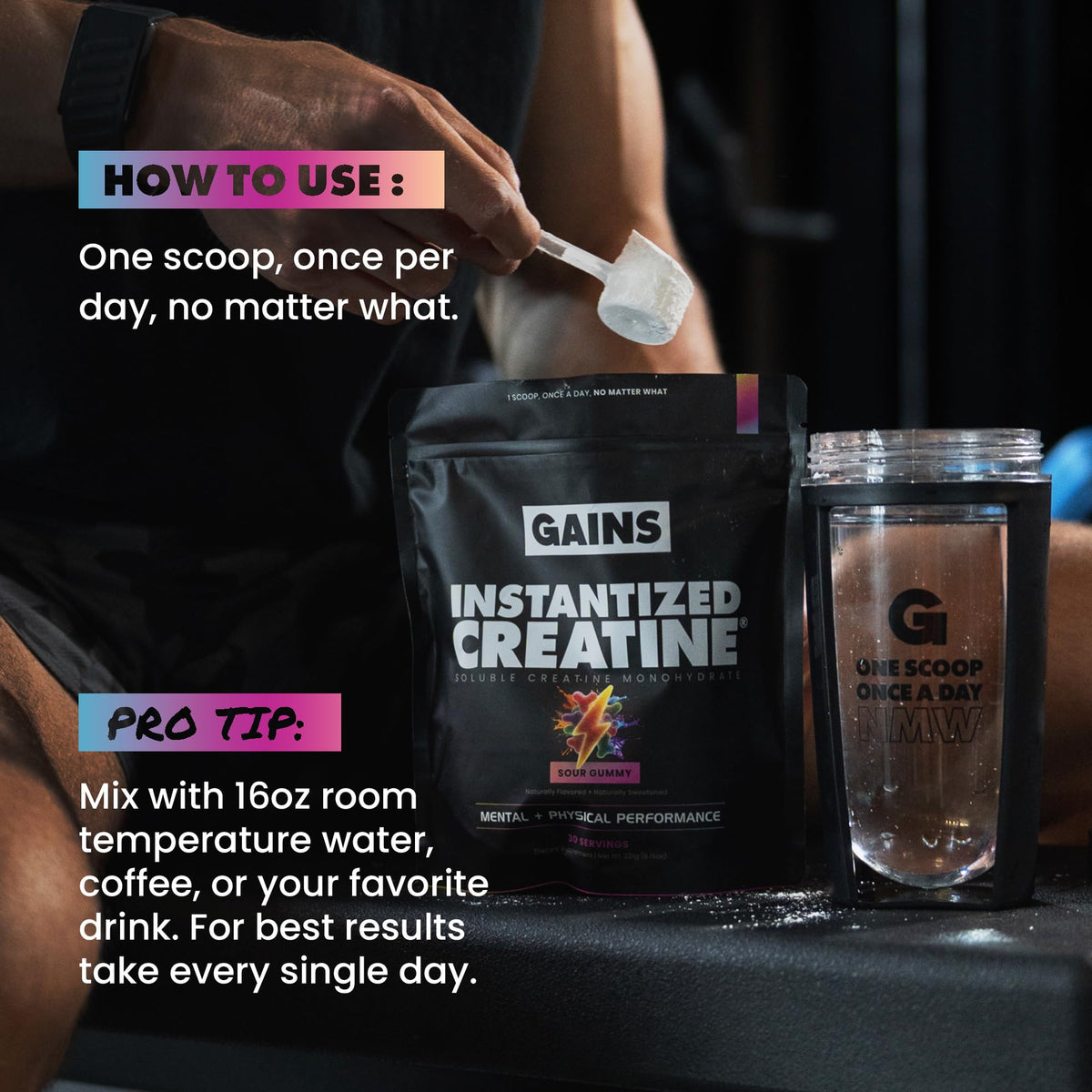 Gains in Bulk Instantized Creatine Monohydrate, Unflavored, 100 Servings