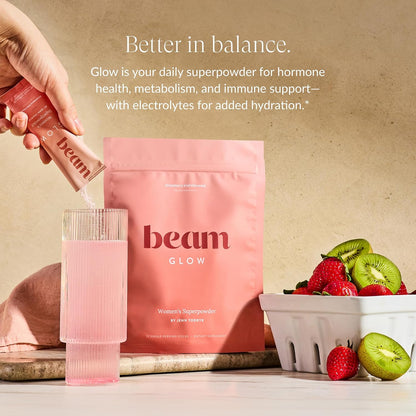 BEAM Glow + Colostrum Powder Bundle – Beauty and Gut Health Superfood Duo for Radiant Skin, Healthy Hair, Immune Support, Digestive Balance, Hydration, and Daily Wellness from Within