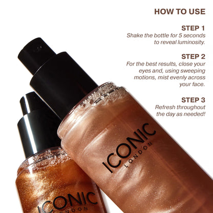 ICONIC LONDON Prep-Set-Glow | Hydrating + Setting + Glowing Spray, 3-in-1 Formula for a Dewy, Radiant Finish, Cruelty-Free, Vegan Makeup, 4.22 Fl oz ICONIC LONDON buy supplements Au