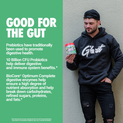 GHOST Greens Powder, Guava Berry - 30 Servings - 19 Superfood Greens & Reds Powder, Fruits, Vegetables, Spirulina, & Chlorella, Prebiotics, 10 Billion CFU Probiotic & Digestive Enzymes - Gluten-Free