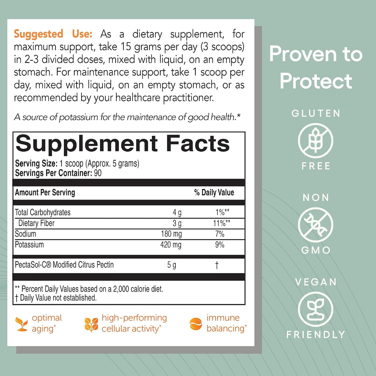 EcoNugenics Promotes Breast Health & Cellular Support - BreastDefend 120 Capsules + PectaSol-C Modified Citrus Pectin 454 Grams Bundle