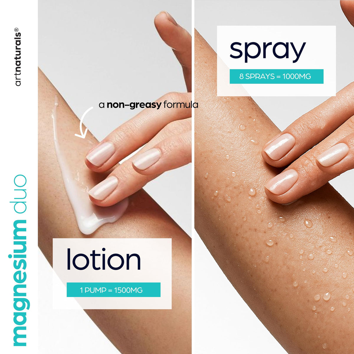 ArtNaturals Magnesium Oil Spray & Body Lotion Set