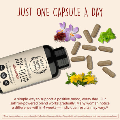 Joy-Filled Mood Support Supplement + St. John's Wort, Plant-Based, 60 Ct