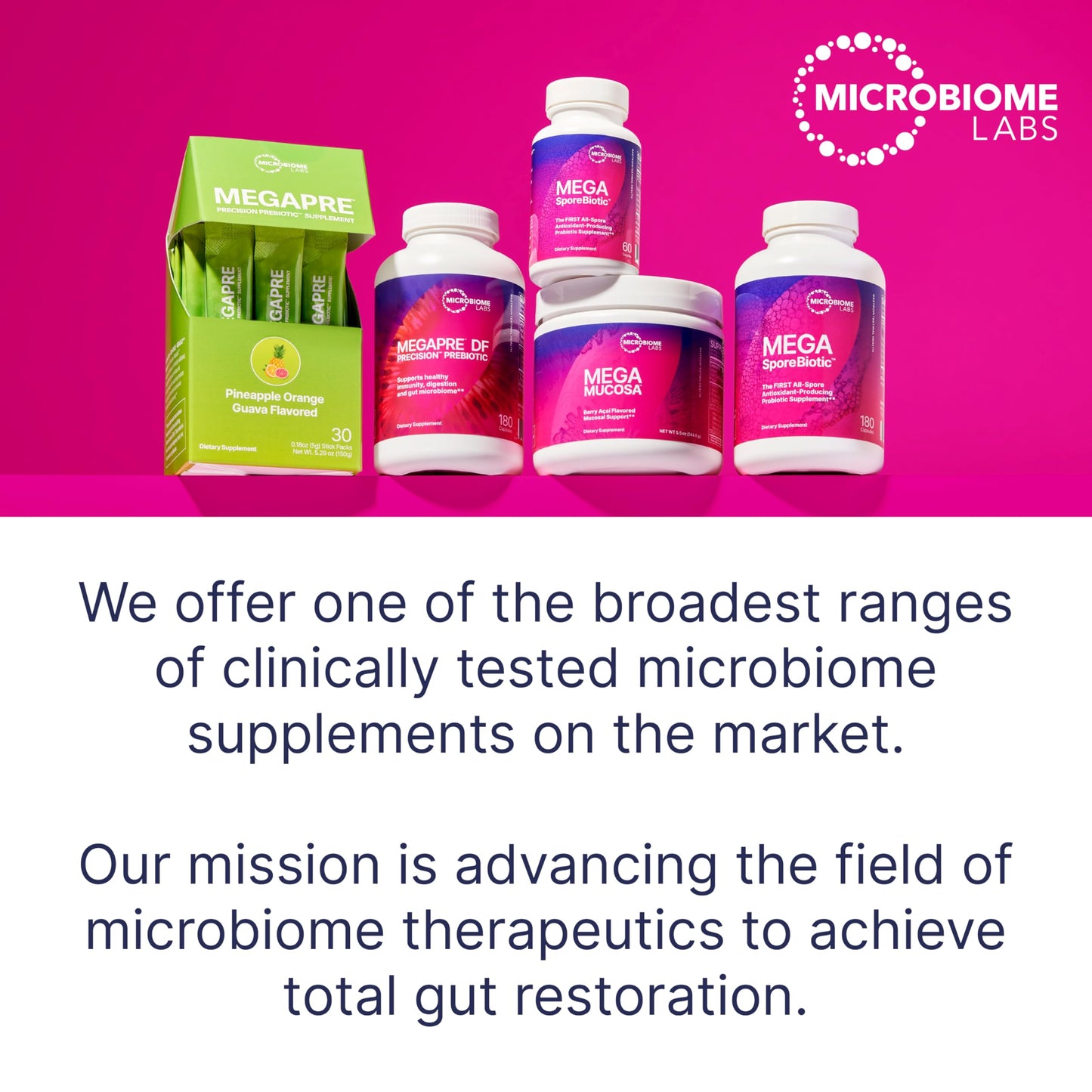 Microbiome Labs MegaSporeBiotic Probiotics for Women & Men - Spore-Based Probiotic for Gut Health & Digestive Support - Shelf-Stable, Travel-Friendly,