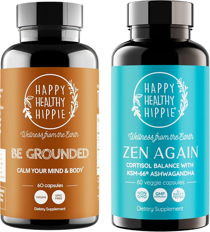 Happy Healthy Hippie Zen Again Cortisol Manager & Be Grounded Stress Relief Suppliment