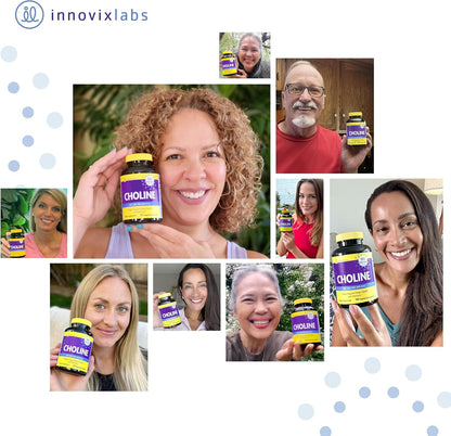 InnovixLabs Choline & Vitamin K2 Bundle Choline Bitartrate 550mg (100 Capsules) Full Spectrum Vitamin K2 (90 Softgels). Supports Memory, Mood, Brain Health & Boost Cognitive.*