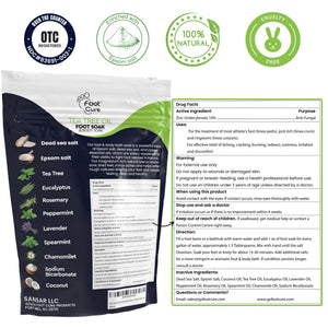 FOOT CURE Tea Tree Oil Foot Soak with Epsom Salt - Best Toenail Fungus Treatment, Athletes Foot & Softens Calluses - Soothes Sore & Tired Feet, Fungal Toe, Foot Odor Scent, Spa Pedicure (Pack of 2) FOOT CURE buy supplements Au
