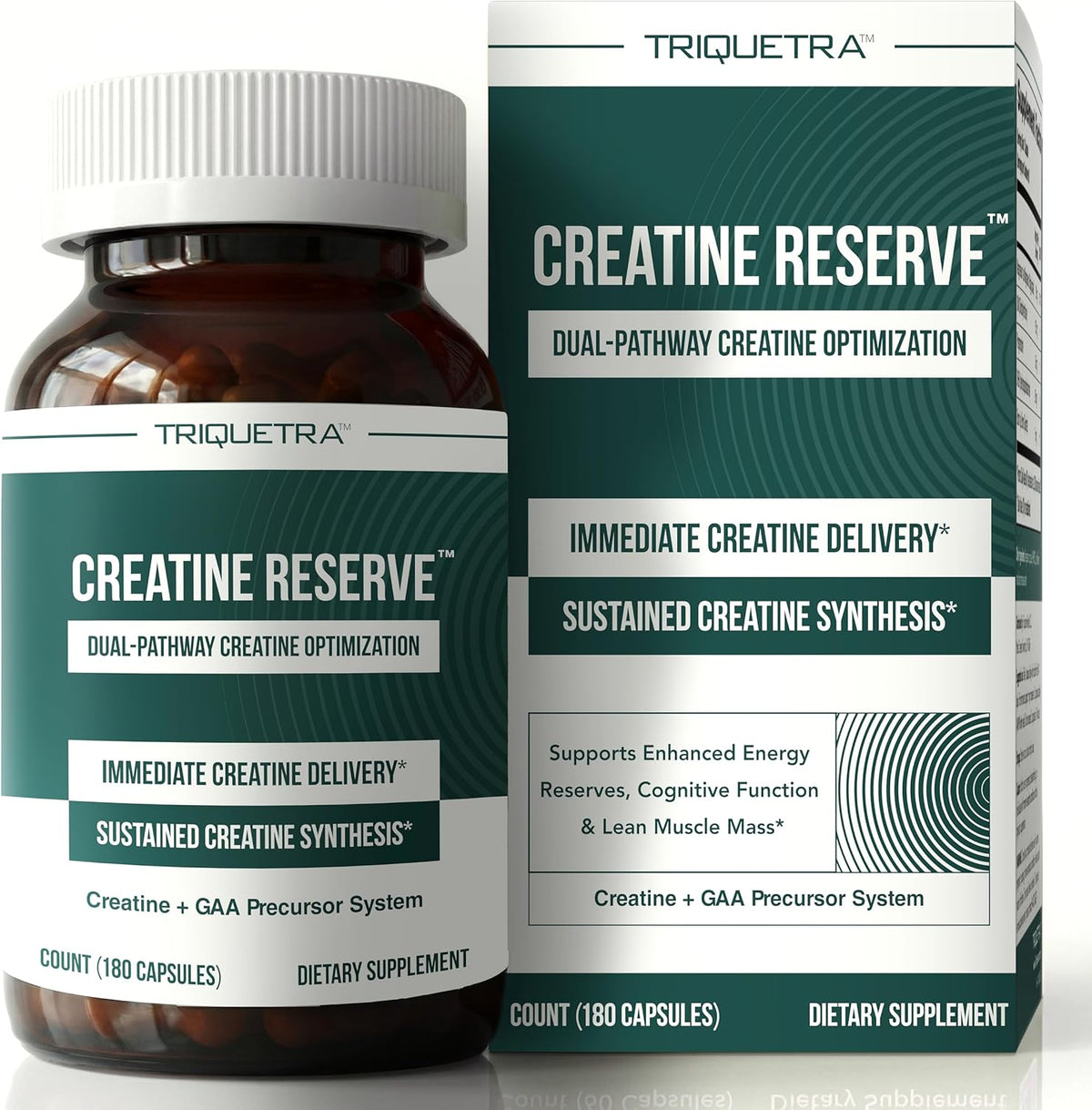 Creatine Reserve™ - Creatine Monohydrate Plus GAA for Mind, Muscle & Energy Support - Dual Pathway Delivery Creatine Supplement for Women & Men - Active B Vitamins & Taurine, Non-GMO (1 month supply)