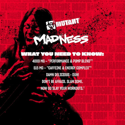 MUTANT Madness, Ultra-Concentrated Pre-Workout, Fruit Punch, 9.52 oz