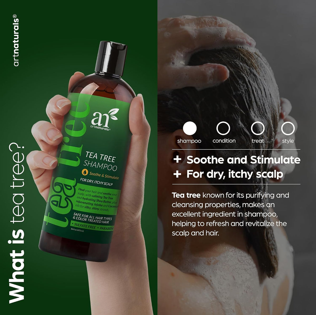 Artnaturals Tea Tree Shampoo, 16 fl oz