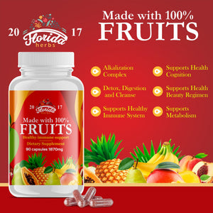 Fruits and Vegetables Supplement - 90 Fruit and 90 Veggie Capsules - Nature Vitamins, Balance of Fruits and Veggies Supports Energy Balance, Soy Free, Vegan Capsules - 90 Count (Pack of 2) FLORIDA HERBSBuy Supplements Australia